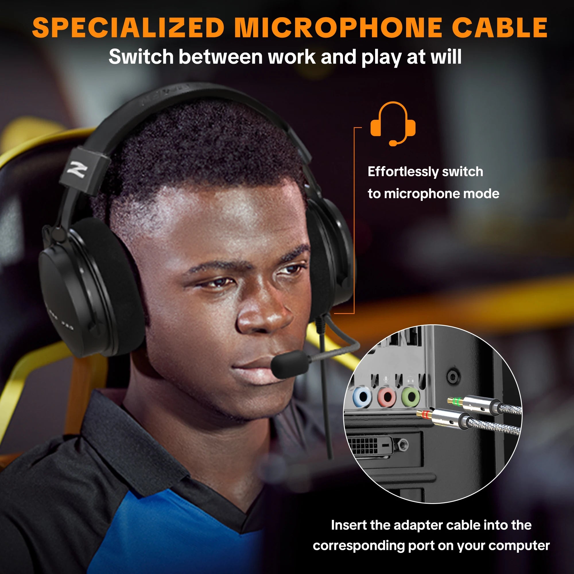 TALOMEN W550X Professional Studio Headphones – Over-Ear DJ Monitor Stereo Headphones with Detachable Cable