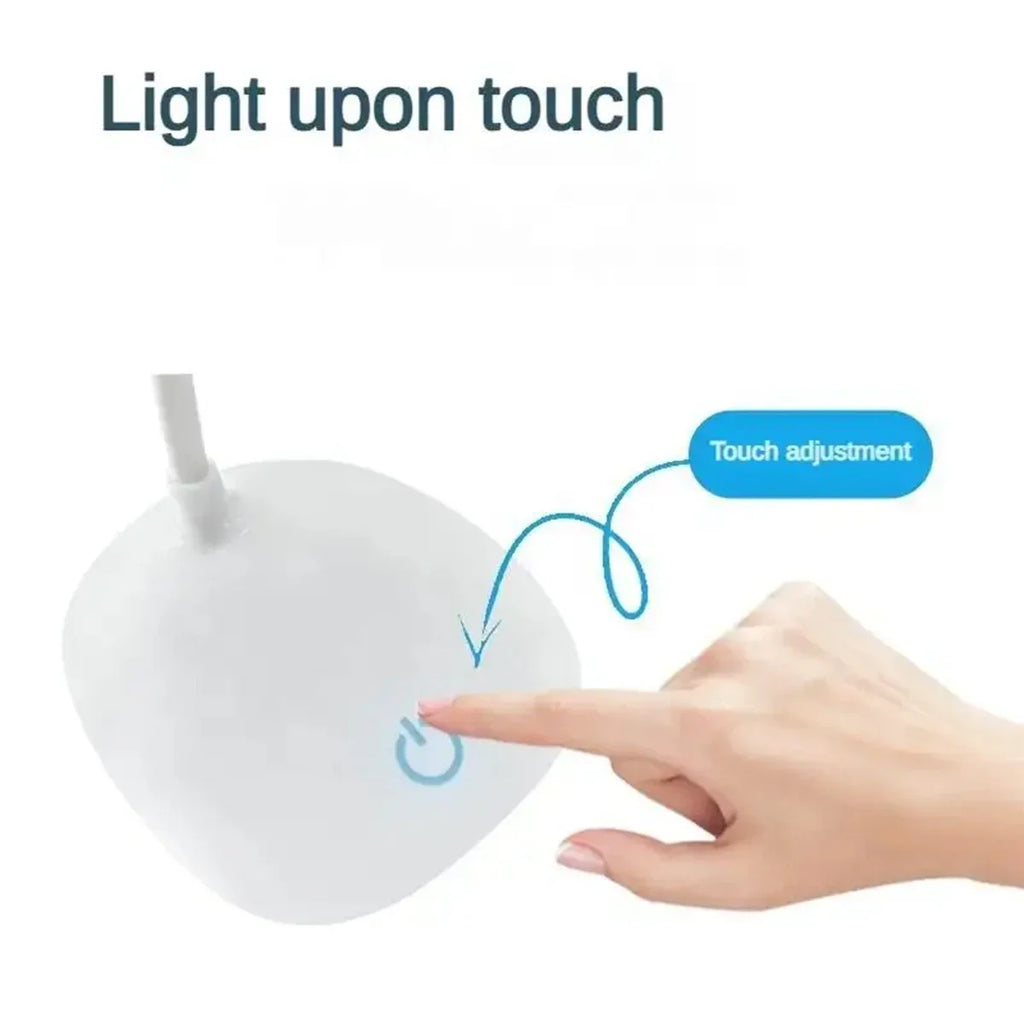 Portable LED Desk Lamp with USB Charging – Touch Control Dimming, Eye-Care Light for Reading, Study, Room & Office