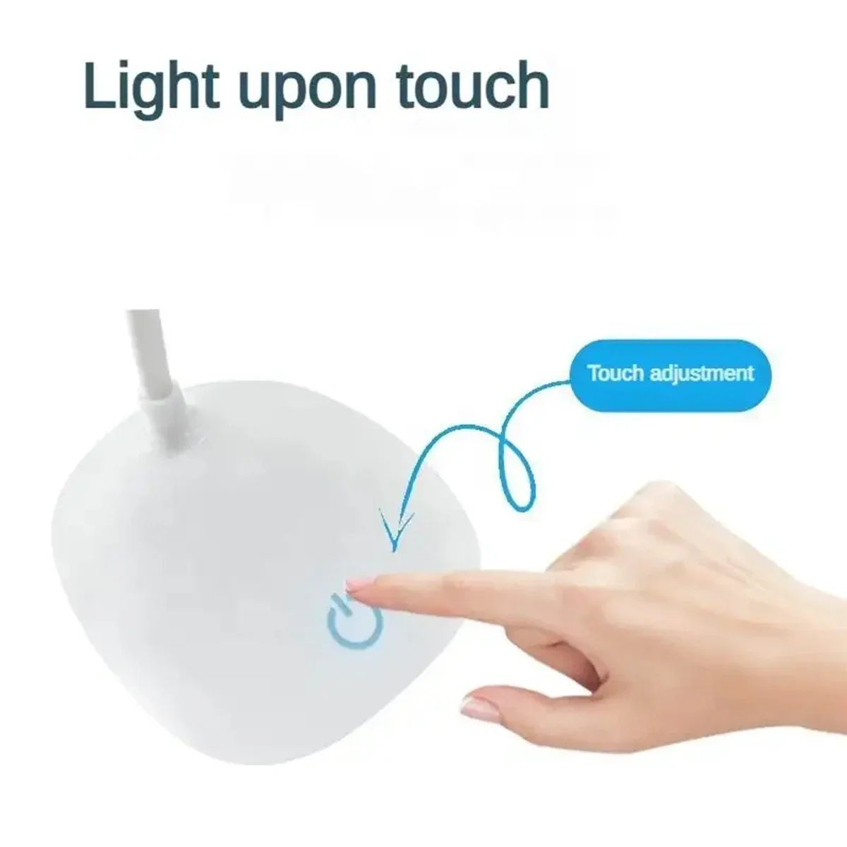 Portable LED Desk Lamp with USB Charging – Touch Control Dimming, Eye-Care Light for Reading, Study, Room & Office