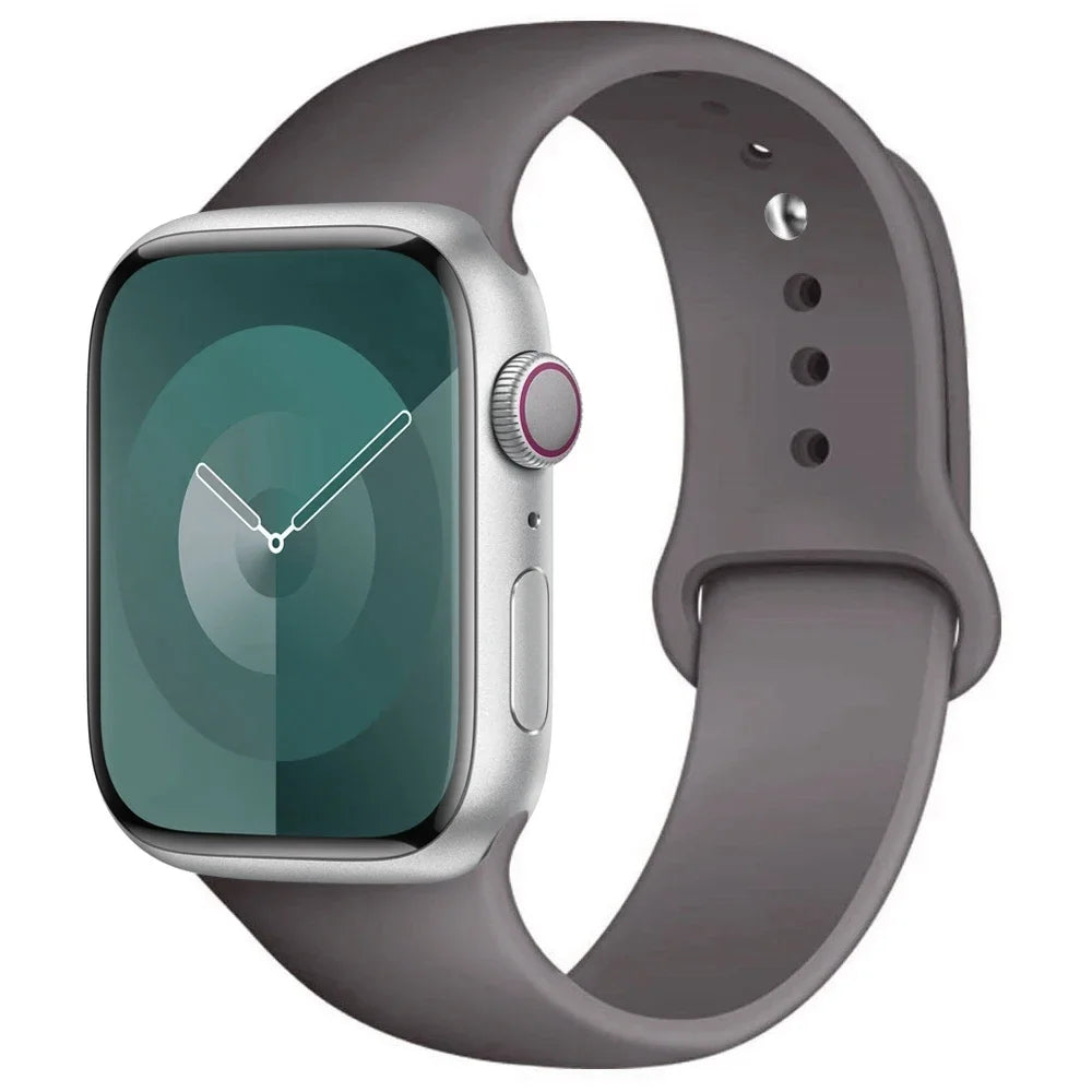 Apple Watch Silicone Sport Band – All Sizes Compatible (38–49mm)