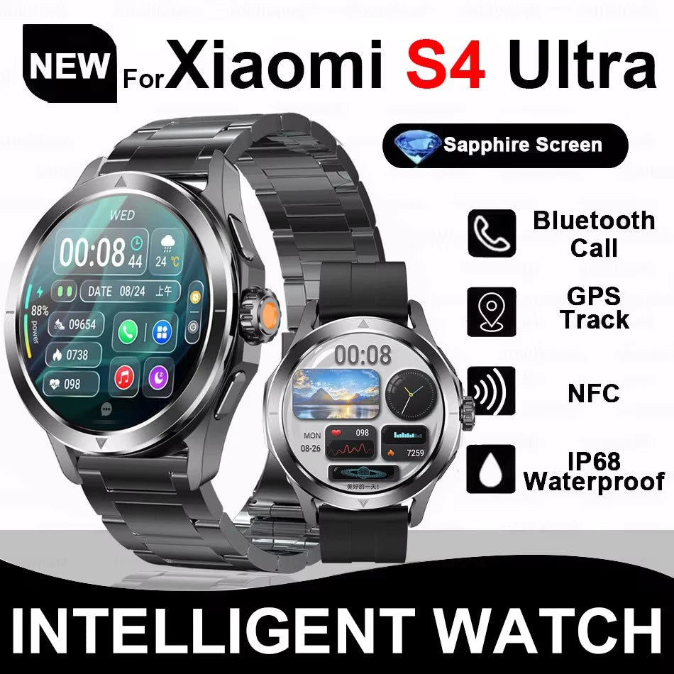 ⌚ Xiaomi S4 Ultra Smart Watch – AMOLED Display, GPS, NFC, Bluetooth Calling & Fitness Tracker