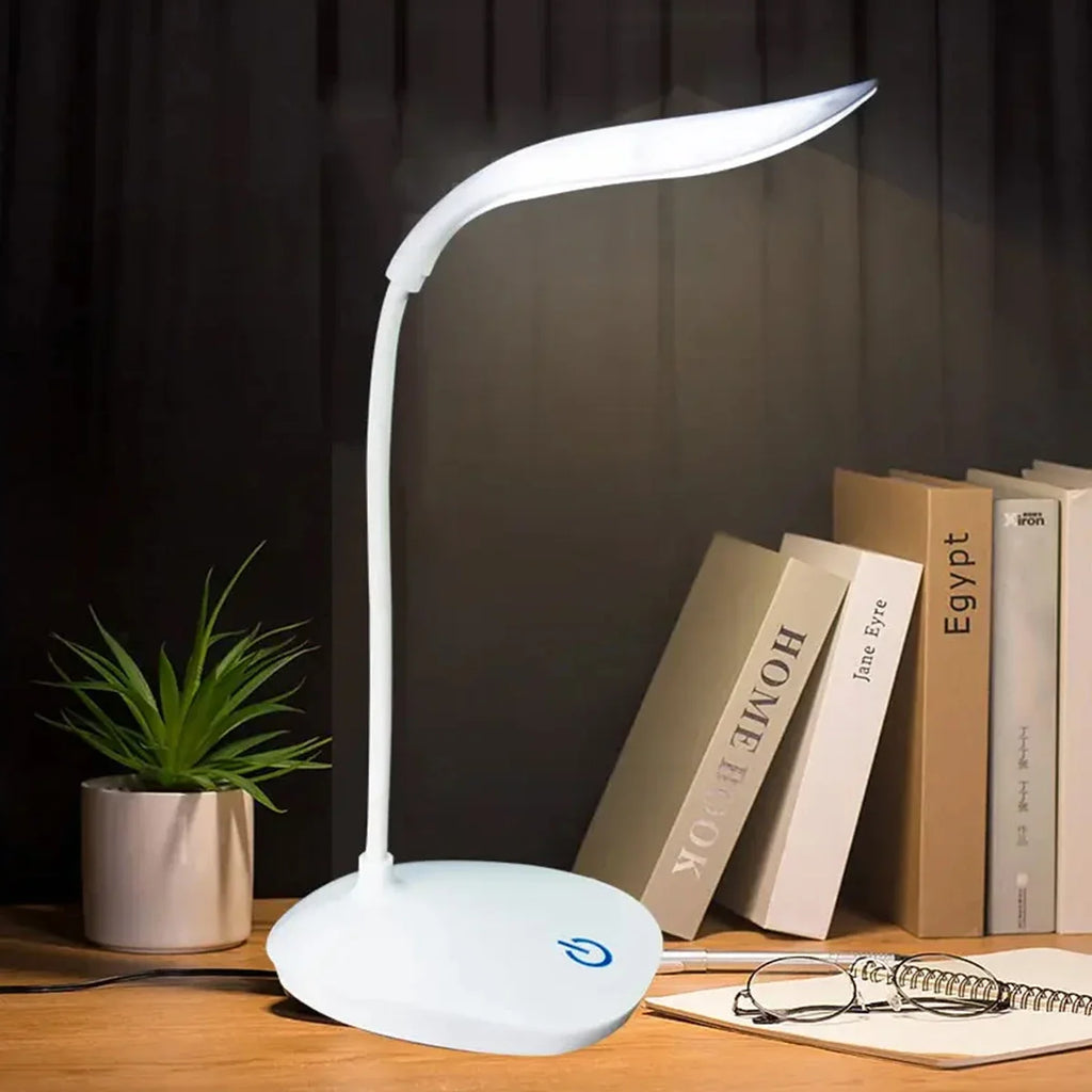 Portable LED Desk Lamp with USB Charging – Touch Control Dimming, Eye-Care Light for Reading, Study, Room & Office
