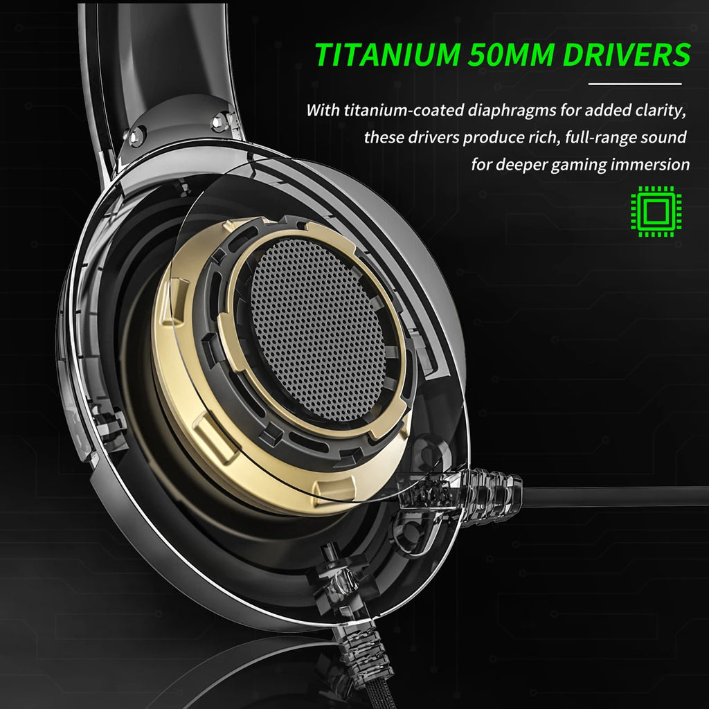 BINNUNE BG02 Gaming Headphones with Mic – Powerful Sound for PS5, Xbox, PC & Switch