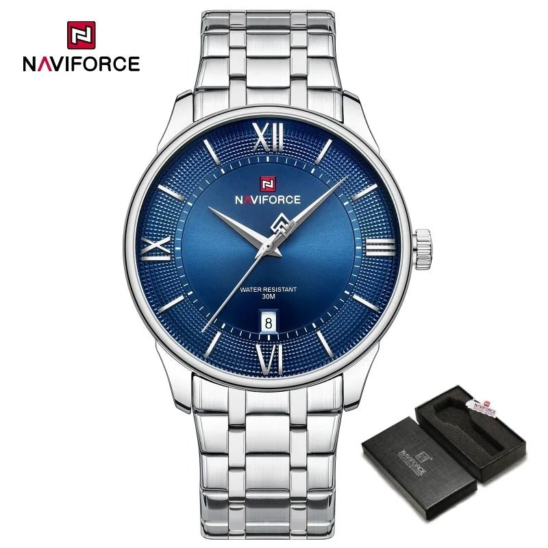 NAVIFORCE NF9272S Luxury Men's Watch: Minimalist Chronograph with Stainless Steel Strap"