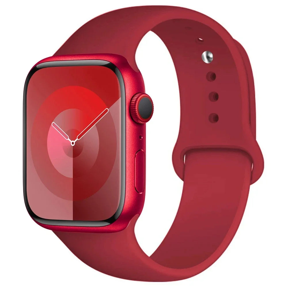 Apple Watch Silicone Sport Band – All Sizes Compatible (38–49mm)