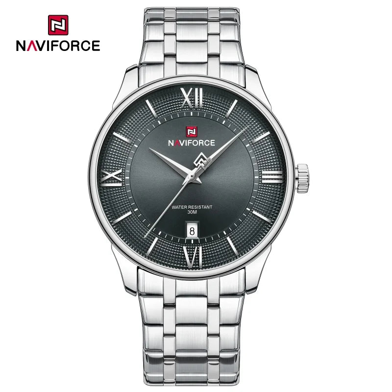 NAVIFORCE NF9272S Luxury Men's Watch: Minimalist Chronograph with Stainless Steel Strap"