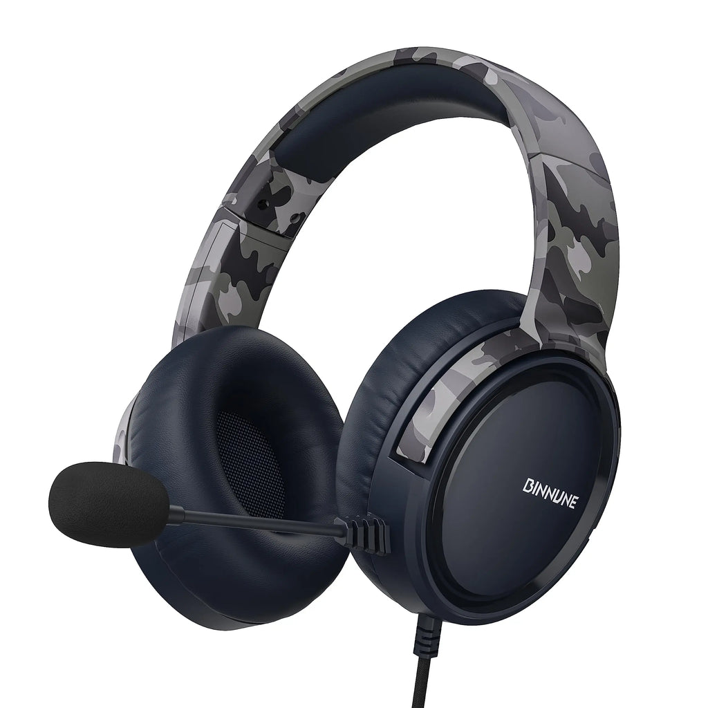 BINNUNE BG02 Gaming Headphones with Mic – Powerful Sound for PS5, Xbox, PC & Switch