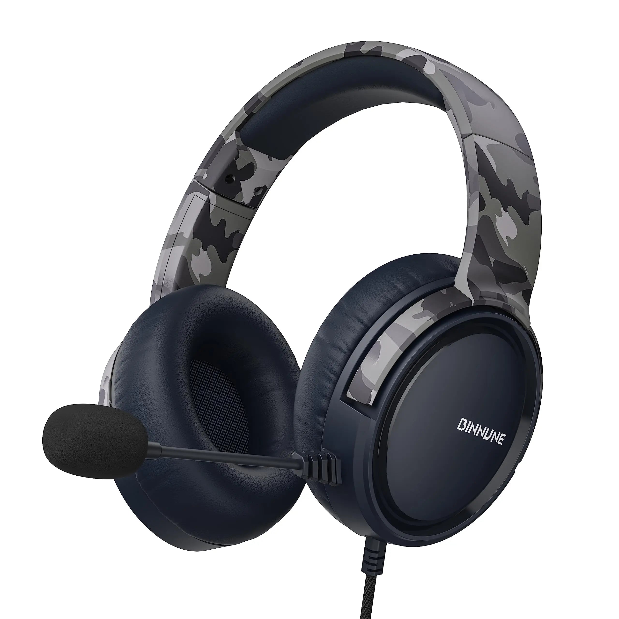 BINNUNE BG02 Gaming Headphones with Mic – Powerful Sound for PS5, Xbox, PC & Switch