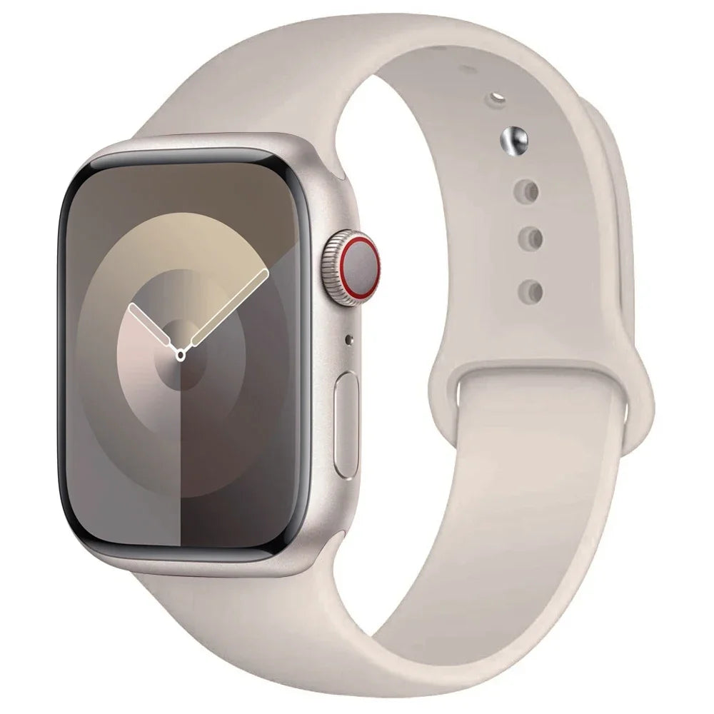 Apple Watch Silicone Sport Band – All Sizes Compatible (38–49mm)
