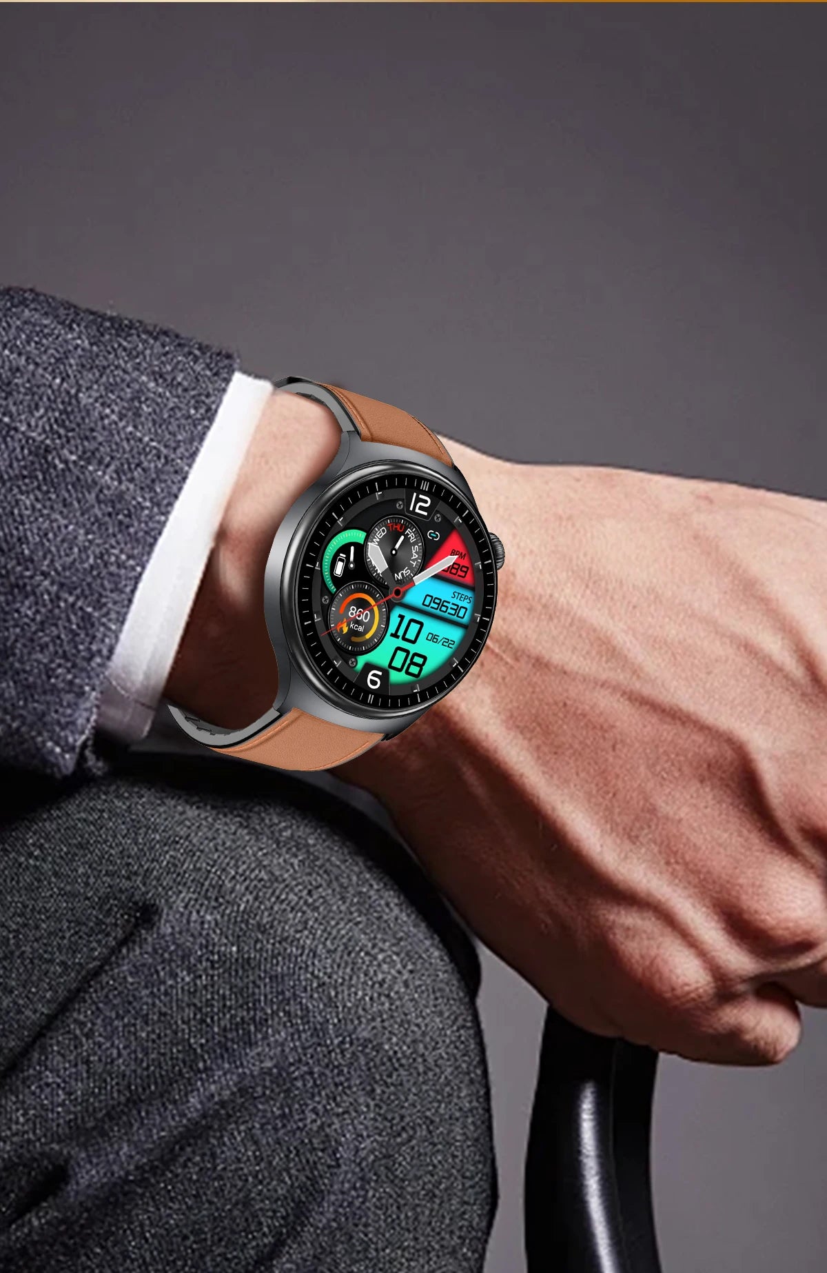 AI Fitness Smartwatch: Total Body Diagnosis, ECG & Waterproof Health Monitor