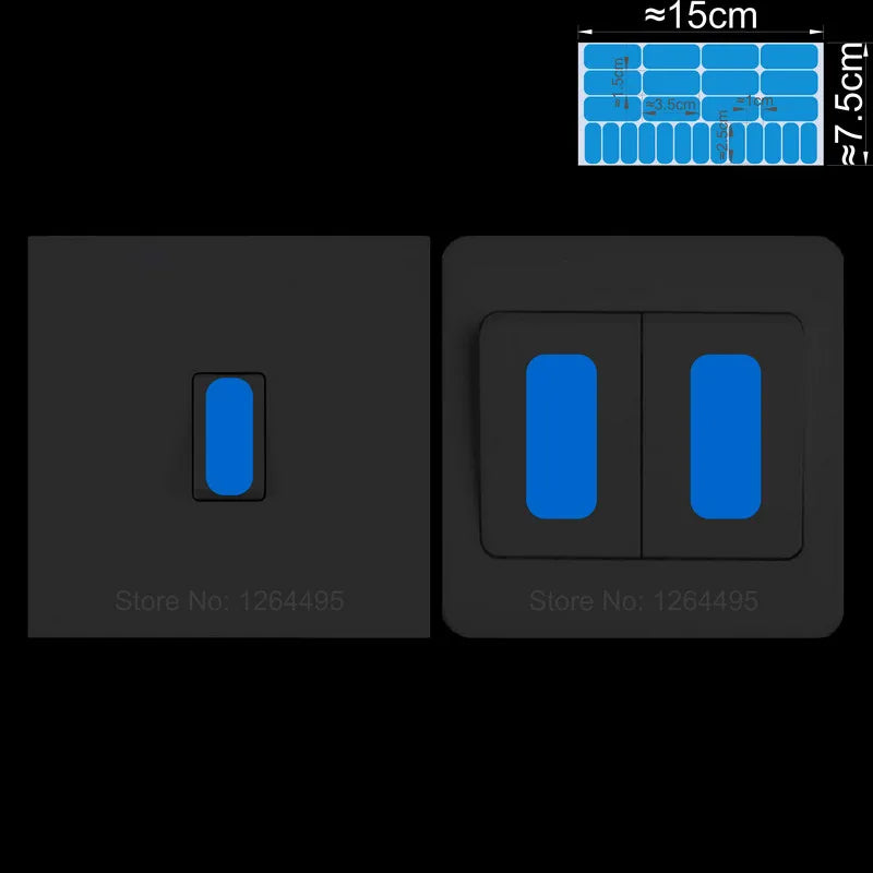 "Glow-in-the-Dark Switch Label Stickers: Luminous Night Decor & DIY Indicating Strips"