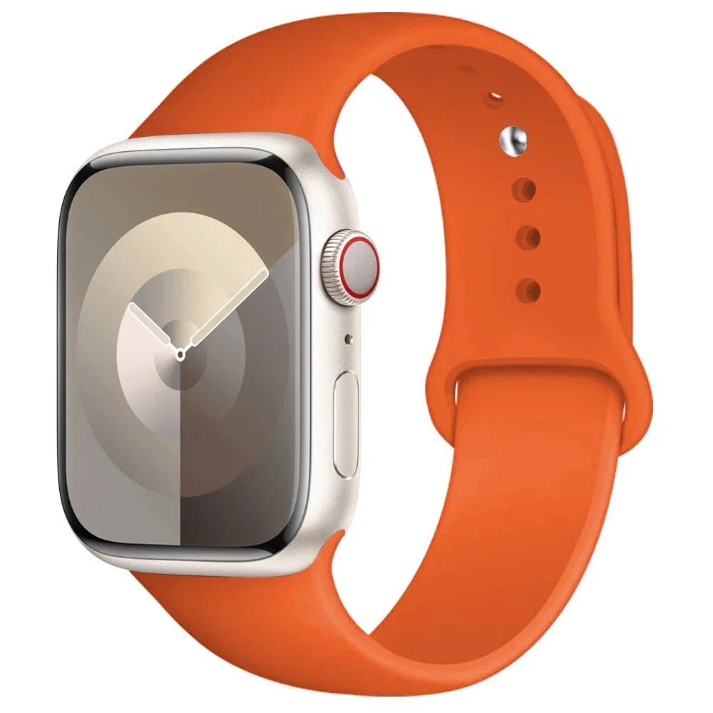 Apple Watch Silicone Sport Band – All Sizes Compatible (38–49mm)