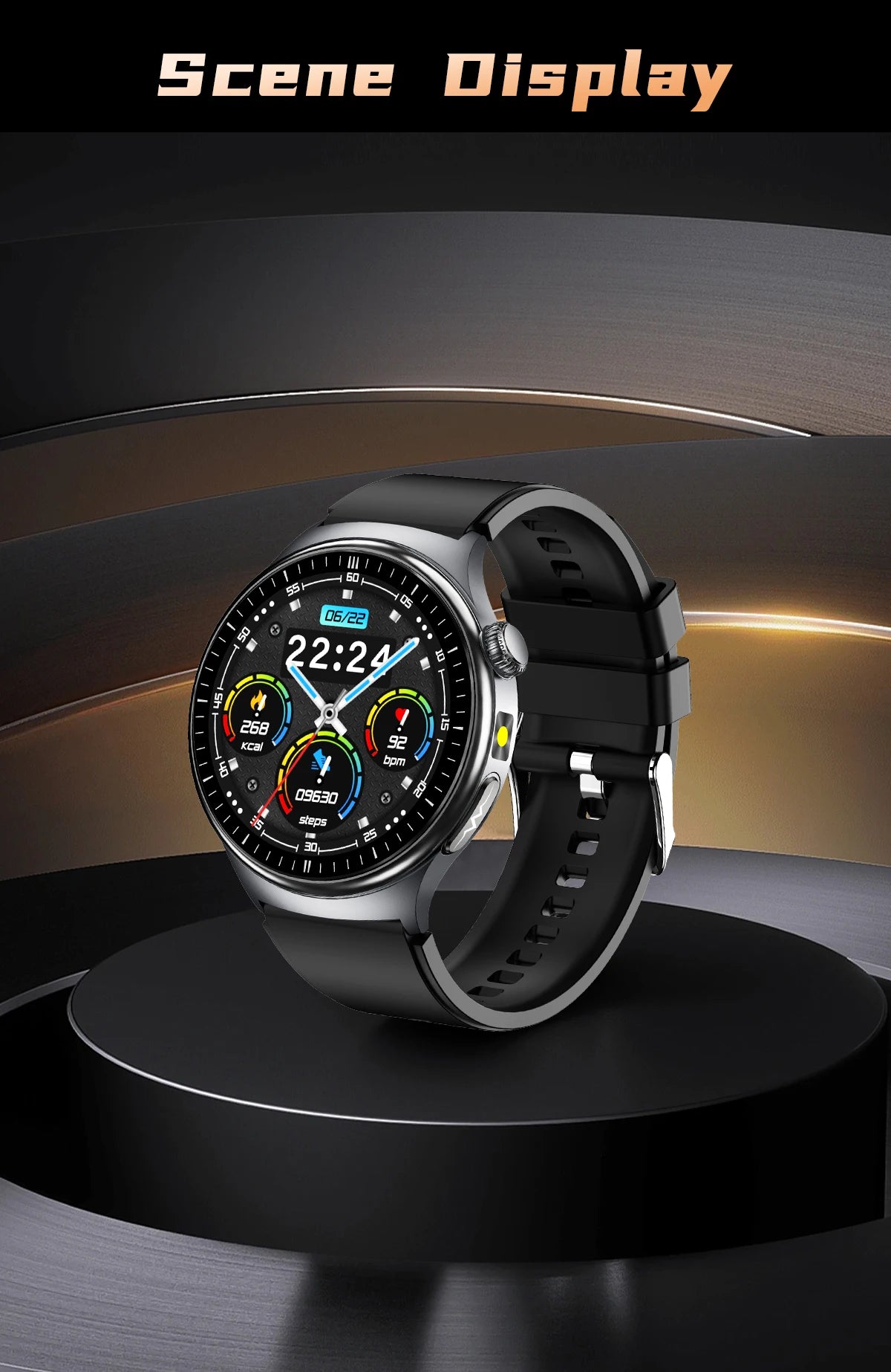 AI Fitness Smartwatch: Total Body Diagnosis, ECG & Waterproof Health Monitor