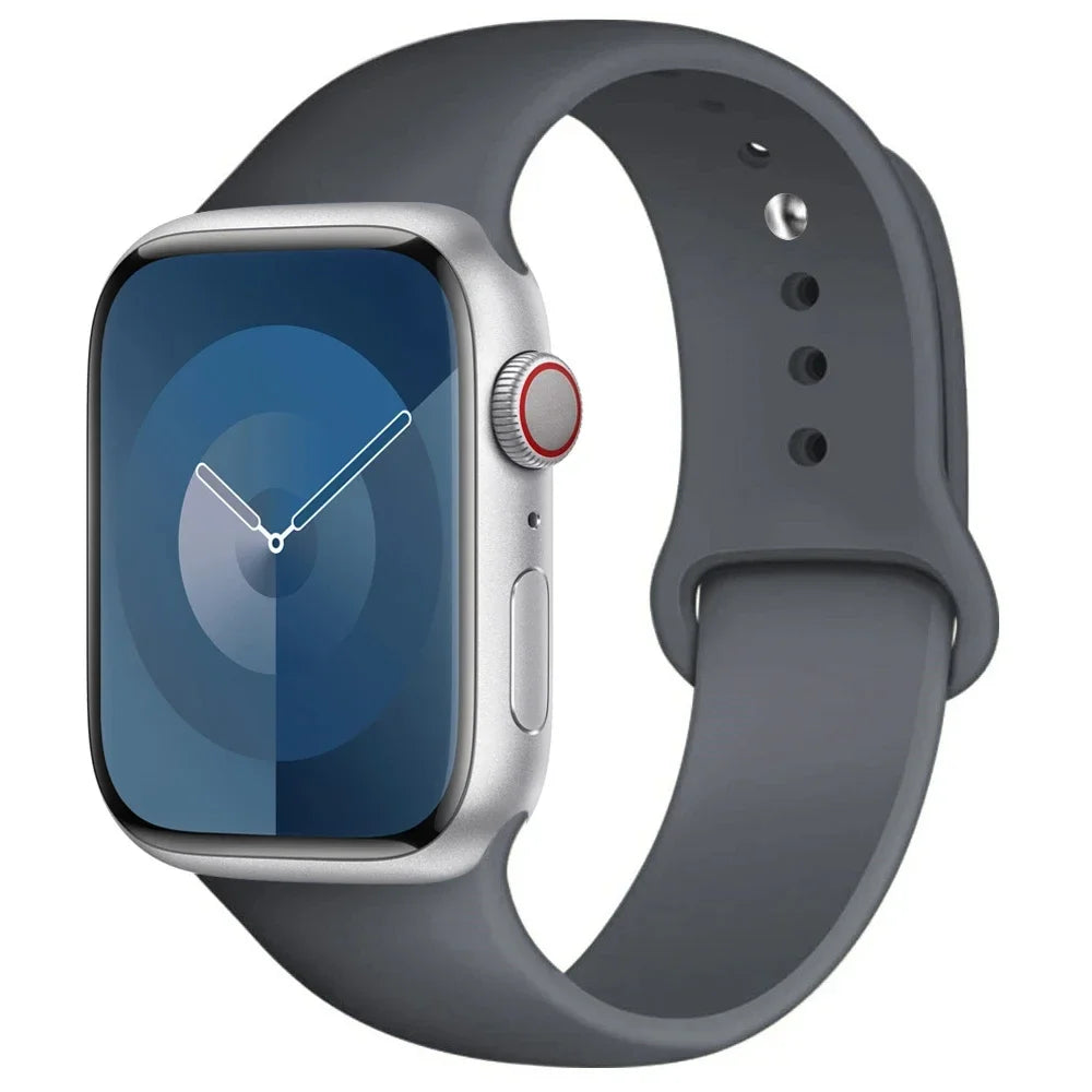 Apple Watch Silicone Sport Band – All Sizes Compatible (38–49mm)