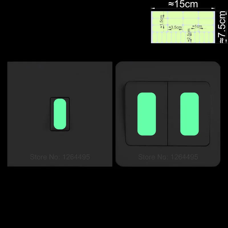 "Glow-in-the-Dark Switch Label Stickers: Luminous Night Decor & DIY Indicating Strips"