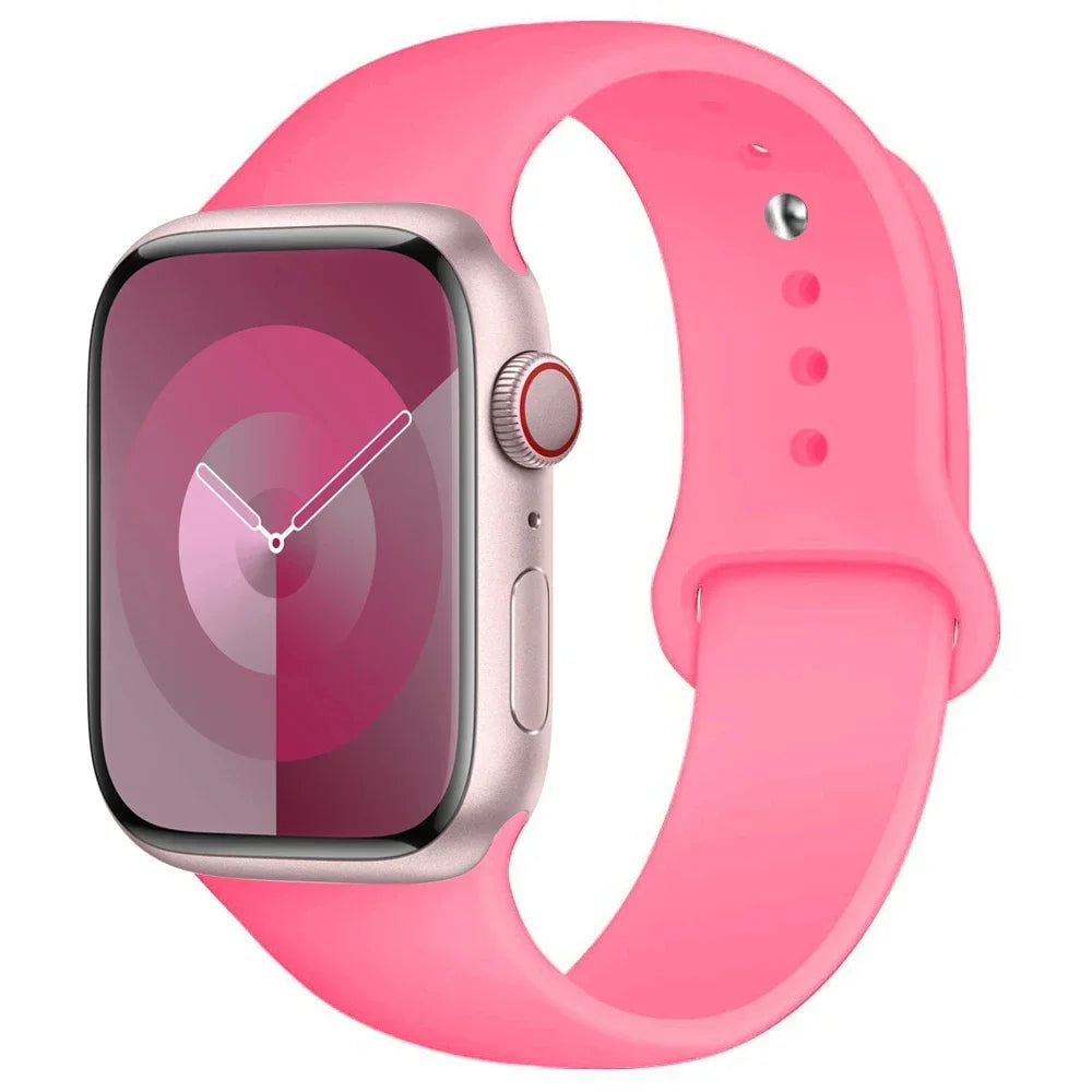 Apple Watch Silicone Sport Band – All Sizes Compatible (38–49mm)