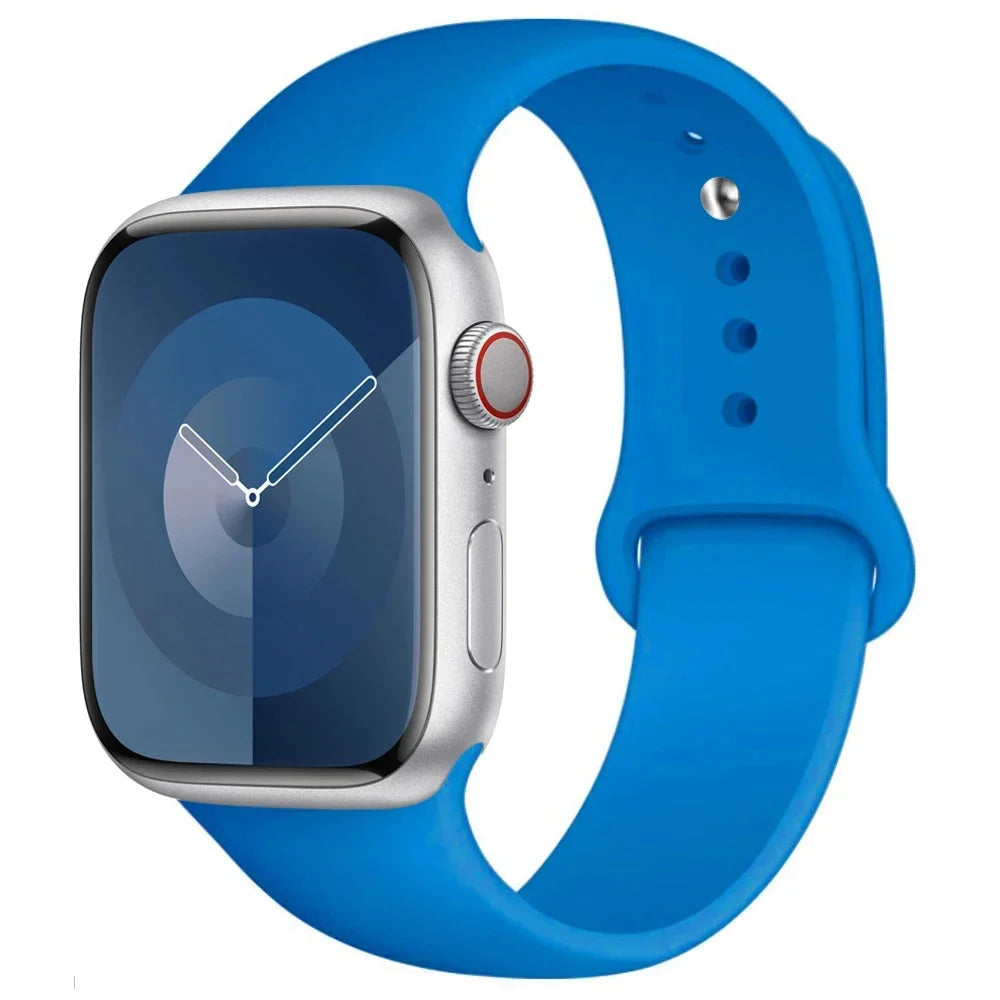 Apple Watch Silicone Sport Band – All Sizes Compatible (38–49mm)