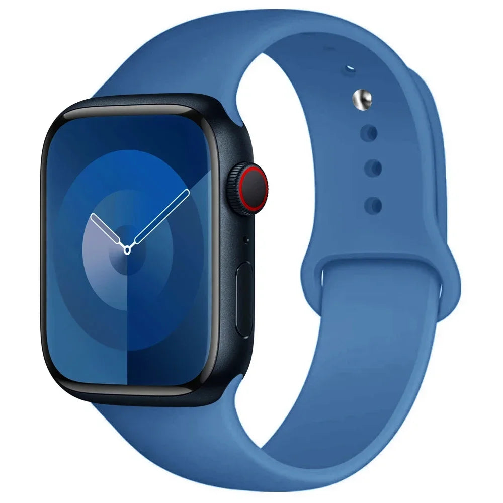 Apple Watch Silicone Sport Band – All Sizes Compatible (38–49mm)