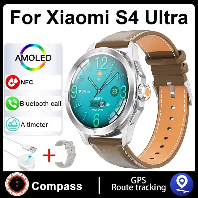 ⌚ Xiaomi S4 Ultra Smart Watch – AMOLED Display, GPS, NFC, Bluetooth Calling & Fitness Tracker