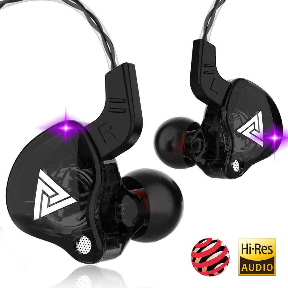 QKZ AK6 HiFi Wired Earphones – Bass Stereo, Noise Reduction, In-Ear with Mic