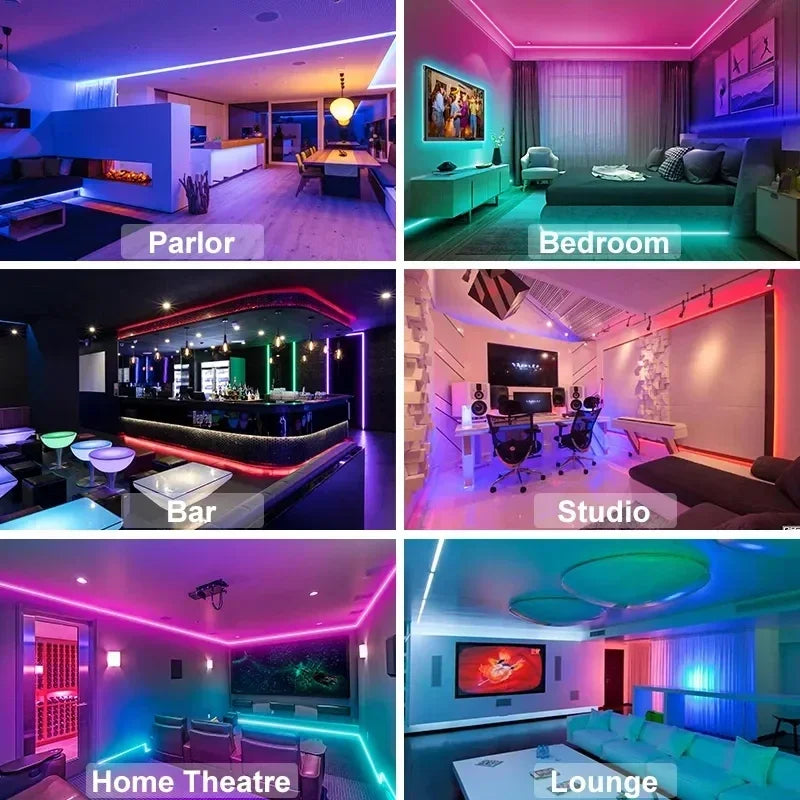 USB RGB LED Strip Lights 5050 – App & Remote Control, Color Changing Flexible Tape for Room & TV Backlight