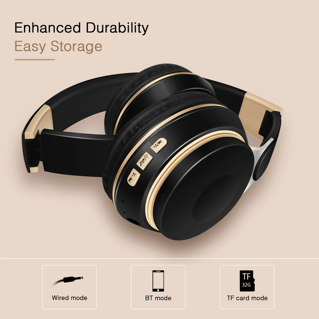 🎧 Wireless Bluetooth Headphones 2026 – Stereo Headband, SD Card Support & Mic for iOS/Android Devices