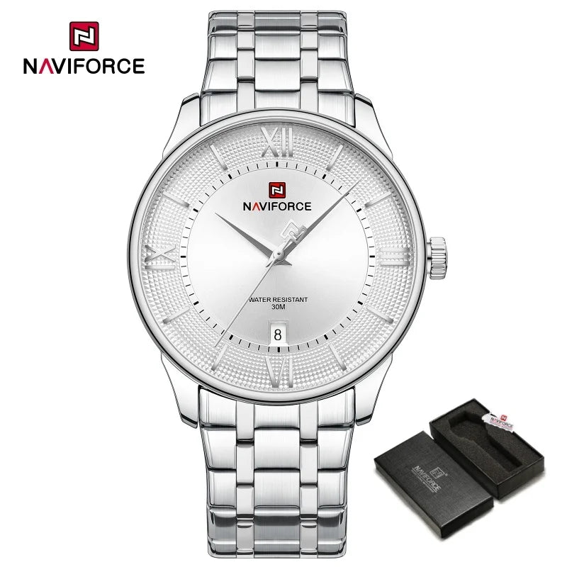 NAVIFORCE NF9272S Luxury Men's Watch: Minimalist Chronograph with Stainless Steel Strap"