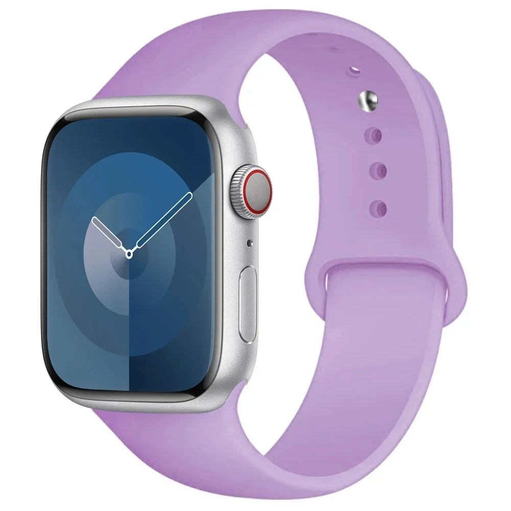Apple Watch Silicone Sport Band – All Sizes Compatible (38–49mm)