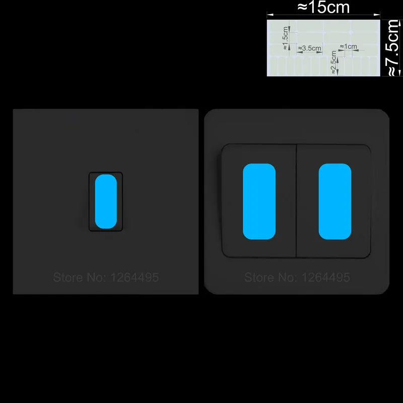 "Glow-in-the-Dark Switch Label Stickers: Luminous Night Decor & DIY Indicating Strips"